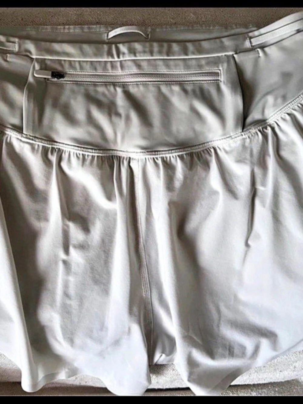 Lululemon Pace Rival Mid-Rise Skirt Athletic Shorts White Size 12